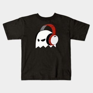 ghost listening to music with headphones and a lot of style. Kids T-Shirt